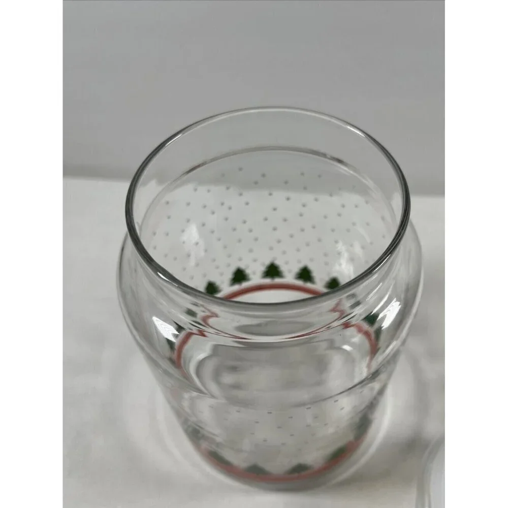 Vintage Libbey Holiday Jar Canister Glass 7